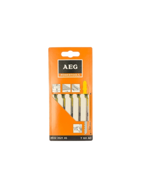 Пилка по дереву Т101АО (5 шт; 50 мм) для лобзика AEG 4932352145