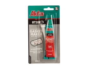 Термостойкий силиконовый герметик Akfix HT300, серый, 50 мл SA216