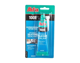 Универсальный силиконовый герметик Akfix 100E прозрачный, 85 г SA115
