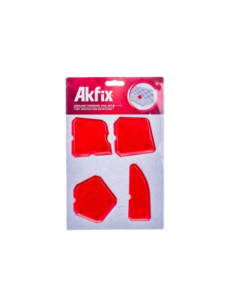 Набор шпателей для выравнивания и затирки герметиков  4 шт. Akfix BYM4