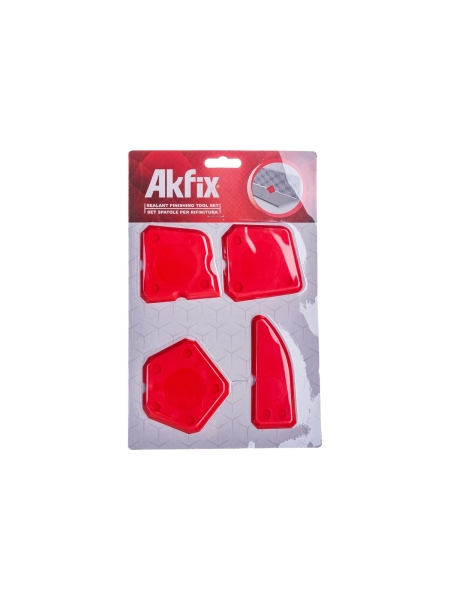 Набор шпателей для выравнивания и затирки герметиков  4 шт. Akfix BYM4