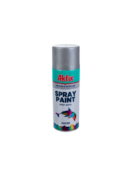 Аэрозольная акриловая краска Akfix RAL 9006 алюминиевая 400 мл SP423154