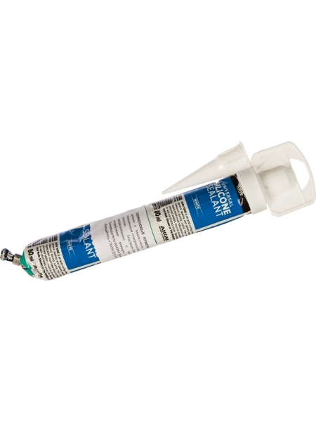 Универсальный силиконовый герметик Akfix 100E белый, 80 мл SA802