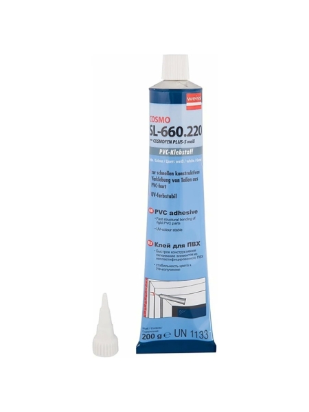 Диффузионный клей-герметик для жесткого ПВХ COSMO FEN 0.2кг SL-660.220 BL