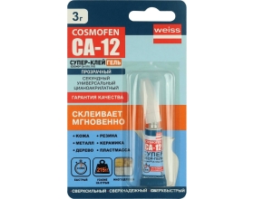 Цианоакрилатный клей-гель CA-12 тюбик 3 гр COSMO CA-510.110(3)