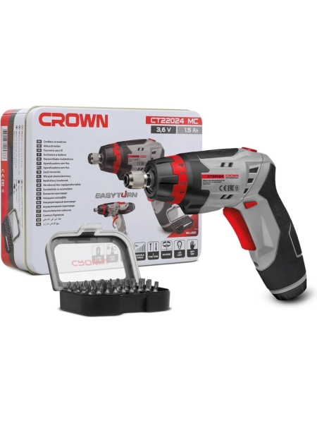 Аккумуляторный шуруповерт Crown CT22024 MC
