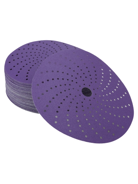 Круг шлифовальный c мультипылеотводом Purple P120, CERAMIC FILM Hookit CF775, 150 мм, 10 шт PROBOS 77586825