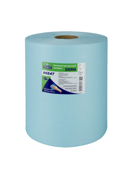 Нетканый протирочный материал PROBOS SIGMA 8684T, 68 г/м2, бирюзовый, креп-тиснение, 30x38см,500 л/р 8684T500