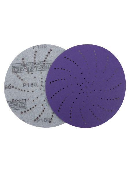 Круг шлифовальный c мультипылеотводом Purple P180, CERAMIC FILM Hookit CF775, 125 мм, 10 шт PROBOS 77564264