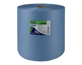 Нетканый протирочный материал PROBOS ALPHA 9601B, 60 г/м2, голубой, 32x34см, 1100 л/рулон 9601B1100