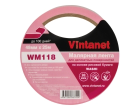 Лента малярная Vintanet для деликатных поверхностей WM118 48мм х 25м WM1184825