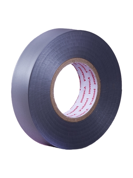 Изолента виниловая VINTANET морозостойкая ULTRAFIX180 серая, рулон 19 мм х 20 м UF180GR1920