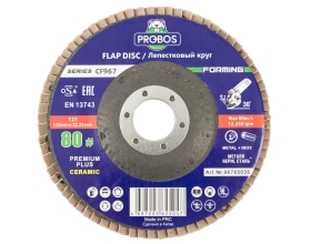 Круг лепестковый торцевой шлифовальный Forming CF967 CERAMIC 125х22 мм, P80 PROBOS 96765056