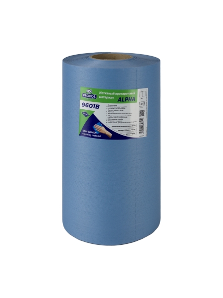 Нетканый протирочный материал PROBOS ALPHA 9601B, 60г/м2, голубой, 220 л/рулон 9601B220