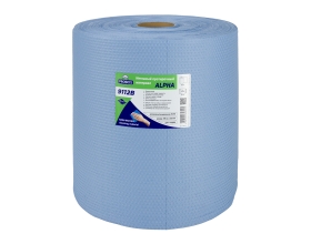 Нетканый протирочный материал PROBOS ALPHA 9112B, 110 г/м2, голубой, сотовое тиснение, 32x34см, 475 9112B475