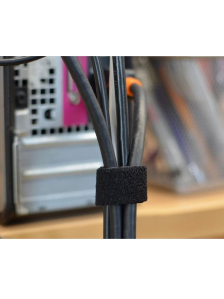 Лента-липучка для бандажа кабелей BACKGRIP 16мм х 1,25мм х 5м черная