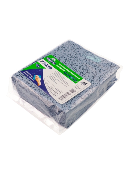 Нетканый протирочный материал PROBOS GAMMA 7703B, 70 г/м2, голубой, V-тиснение, 30x38 см, 35л 7703B35