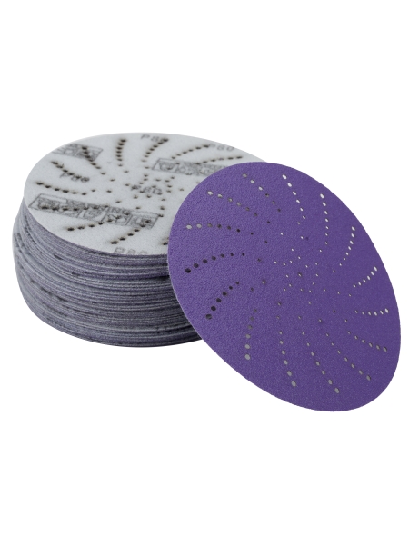 Круг шлифовальный c мультипылеотводом Purple P80, CERAMIC FILM Hookit CF775, 125 мм, 10 шт PROBOS 77586822