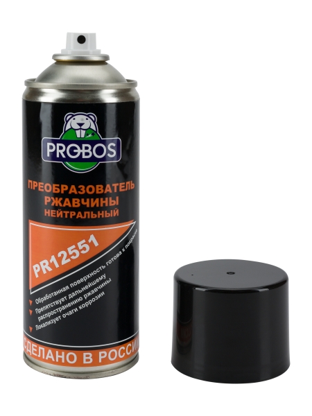 Преобразователь ржавчины PROBOS аэрозоль, 520 мл PR12551