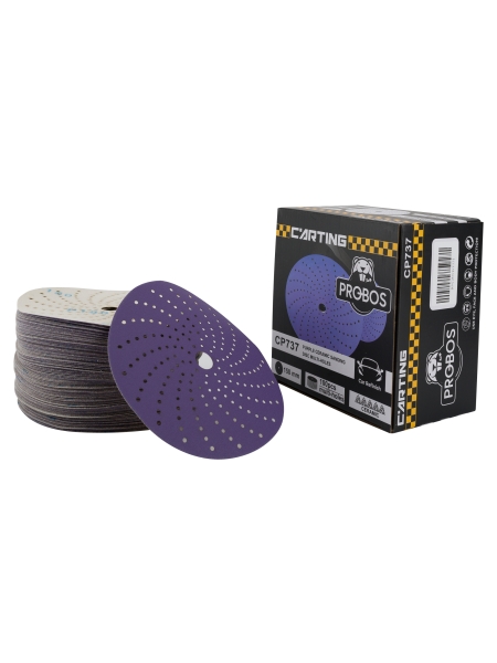 Круг шлифовальный c мультипылеотводом Purple PROBOS P180, CP737 CERAMIC Hookit, 150 мм, 10 шт/уп 73751422