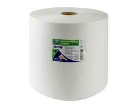 Нетканый протирочный материал PROBOS ALPHA 9601W, 60 г/м2, белый, 32x34 см, 1100 л/рулон 9601W1100