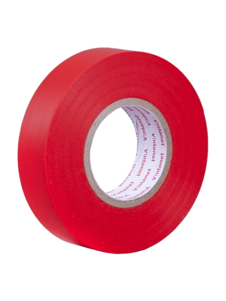 Изолента виниловая VINTANET морозостойкая ULTRAFIX180 красная, рулон 19 мм х 20 м UF180R1920