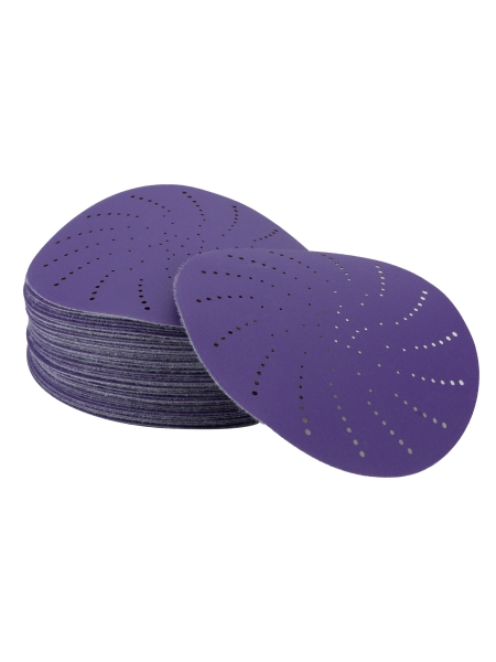 Круг шлифовальный c мультипылеотводом Purple P240, CERAMIC FILM Hookit CF775, 125 мм, 10 шт PROBOS 77547097