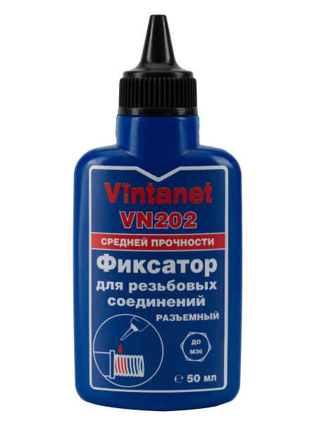Фиксатор для резьбовых соединений, средней прочности, анаэробный VINTANET VN202 50 мл VN20250ML
