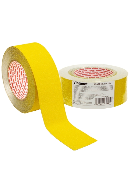 Противоскользящая лента на алюминевой основе Vintanet ASA60, средней зернистости, желтая, 50мм х 10м ASA605010Y