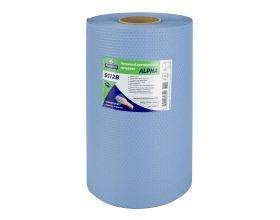 Нетканый протирочный материал PROBOS ALPHA 9112B, голубой, сотовое тиснение, 31.5x34 см, 115 лист/рул 9112B115