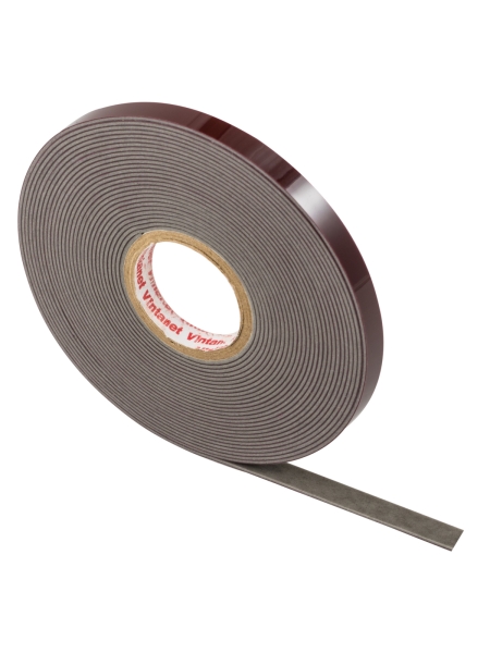 Клейкая двусторонняя акриловая лента Vintanet VN8049, цвет серый, 6 мм х 5 м VN804965