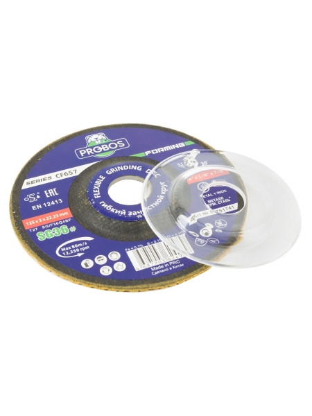 Круг гибкий зачистной Forming СF657 CERAMIC, T27, 125х3х22 мм, P36, 20 шт PROBOS 65751741
