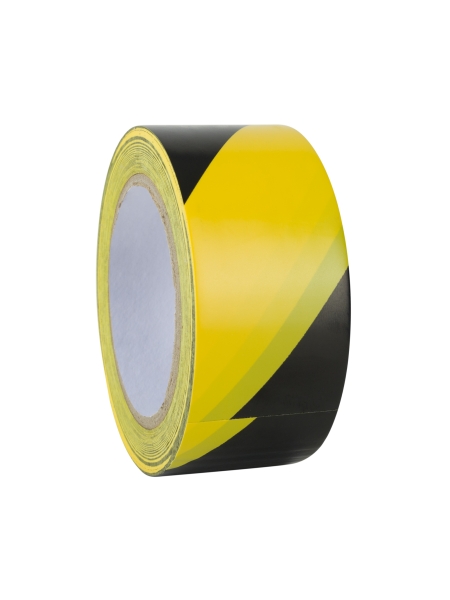 Односторонняя ПВХ лента для разметки Vintanet 411 черно-желтая, 50 мм, 33 м 411YBL