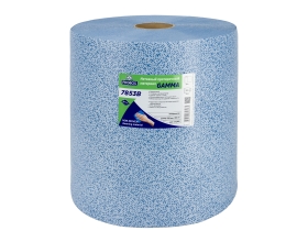 Нетканый протирочный материал PROBOS GAMMA 7853B, 85 г/м2, голубой, V-тиснение, 32x36см, 500л/рулон 7853B500