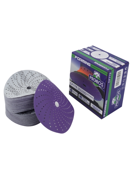 Круг шлифовальный c мультипылеотводом Purple P240, CERAMIC FILM Hookit CF775, 150 мм, 10 шт PROBOS 77547098