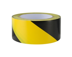Односторонняя ПВХ лента для разметки Vintanet 411 черно-желтая, 50 мм, 33 м 411YBL