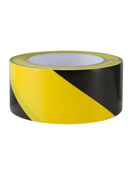 Односторонняя ПВХ лента для разметки Vintanet 411 черно-желтая, 50 мм, 33 м 411YBL