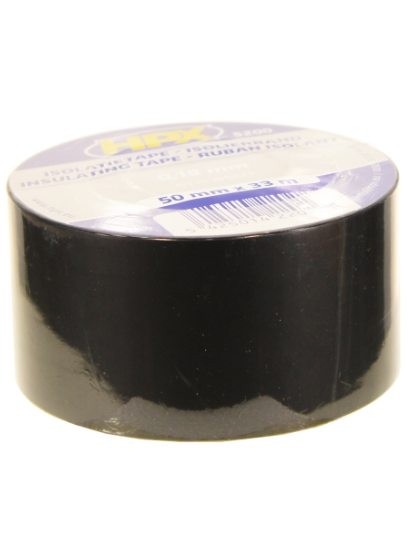 Огнестойкая профессиональная изолента из ПВХ INSULATION TAPE 5200 50мм х 33м, чёрная