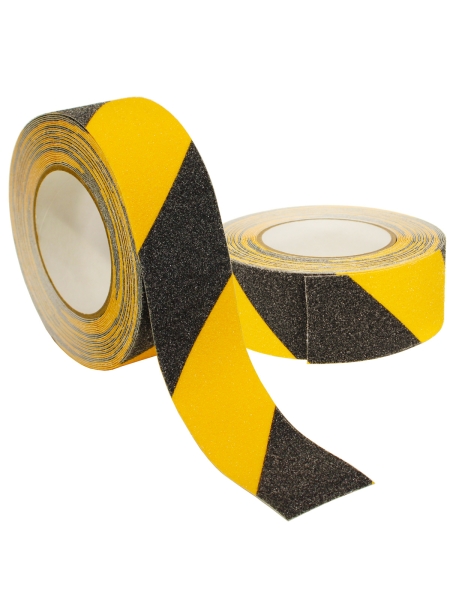 Противоскользящая лента Vintanet AS60, средней зернистости, черно-желтая, 50мм х 10м AS605010BY