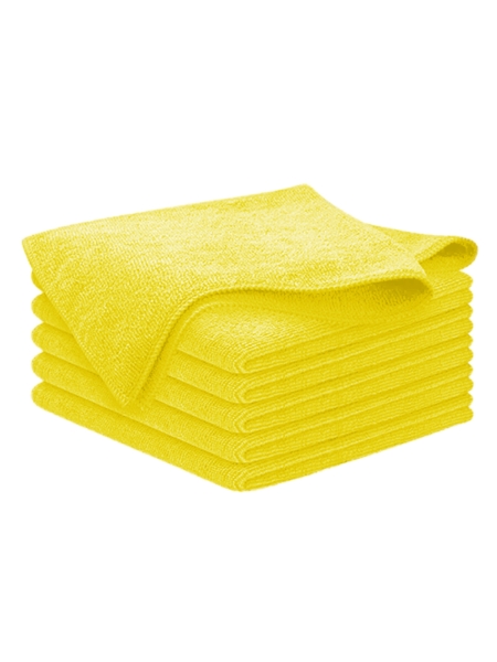 Салфетка из микрофибры PROBOS 80% полиэстер 20% полиамид, 340г/м2, жёлтая, 40x40см, 6 шт 2209Y6