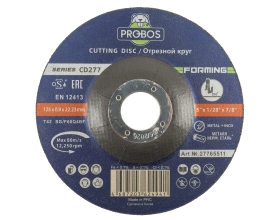 Круг отрезной FORMING CD277 metal&Inox T42, 125x0.9x22.23 PROBOS 27765511