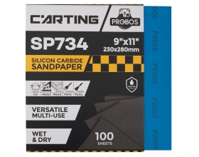 Бумага абразивная водостойкая Р2000, 230х280 мм, Carting SP734, 100 шт PROBOS 73402049-100