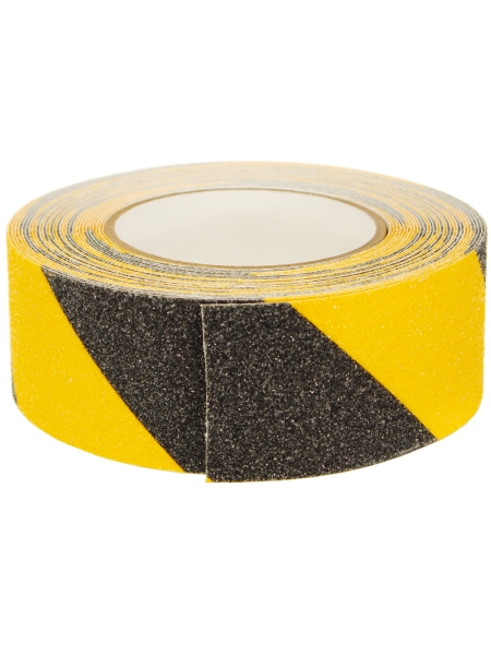 Противоскользящая лента Vintanet AS60, средней зернистости, черно-желтая, 50мм х 10м AS605010BY