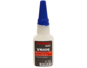 Моментальный клей Vintanet VN406 цианоакрилатный для эластомеров и резины, 20 гр VN40620