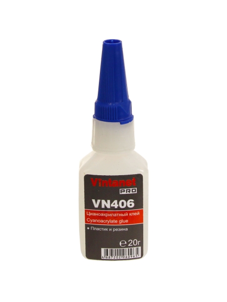 Моментальный клей Vintanet VN406 цианоакрилатный для эластомеров и резины, 20 гр VN40620