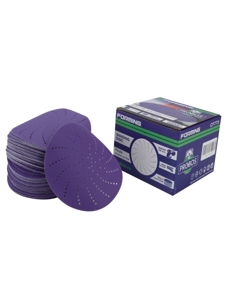 Круг шлифовальный c мультипылеотводом Purple P320, CERAMIC FILM Hookit CF775, 125 мм, 10 шт PROBOS 77547081