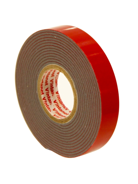 Двусторонняя клейкая монтажная термостойкая акриловая лента VINTANET VN1105, 12 мм х 2 м VN1105122