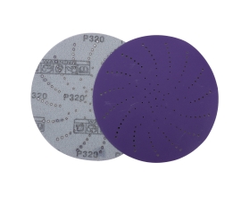 Круг шлифовальный c мультипылеотводом Purple P320, CERAMIC FILM Hookit CF775, 125 мм, 10 шт PROBOS 77547081