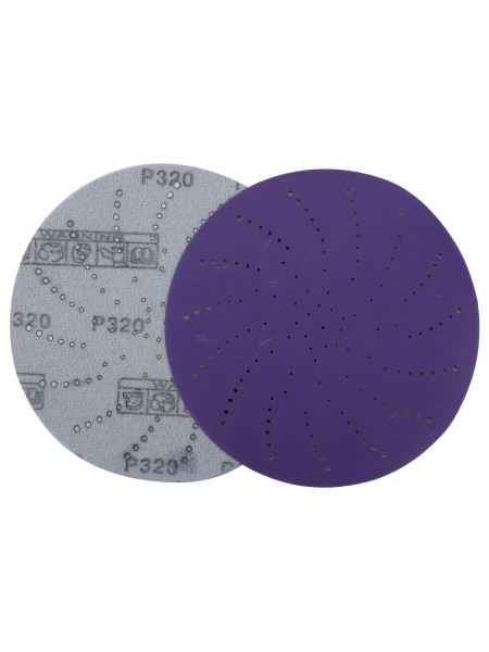 Круг шлифовальный c мультипылеотводом Purple P320, CERAMIC FILM Hookit CF775, 125 мм, 10 шт PROBOS 77547081