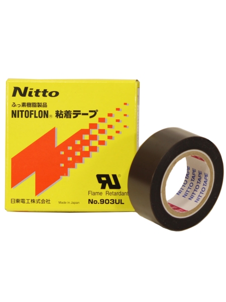 Изолента тефлоновая Nitto 903UL, термостойкая, тонкая, силиконовый адгезив, 19мм Х 10м